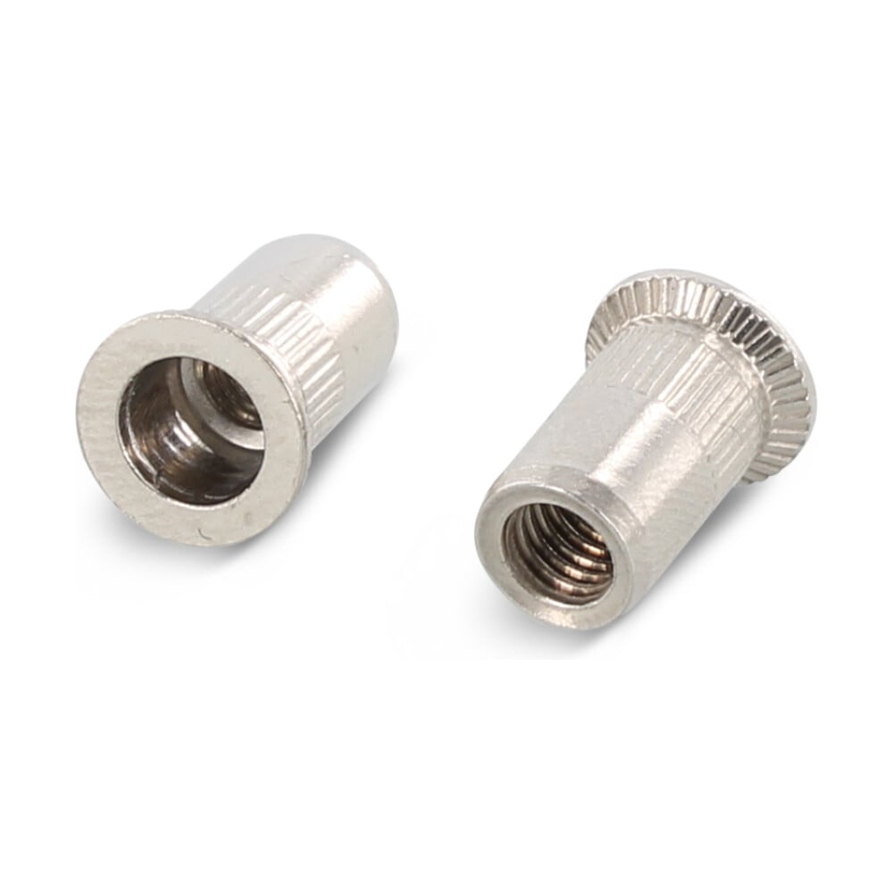 Изображение товара Резьбовая заклепка ART 1023 М4х11,5 мм А2, потайной борт с насечкой, нержавеющая, 10 шт. Edelfix 102324115 10