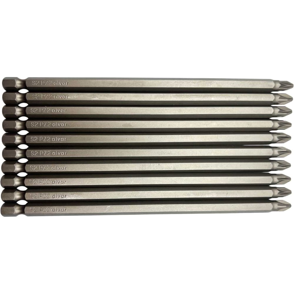 Изображение товара Биты Pozidriv PZ2 150 мм, 10 шт, S2, магнитный наконечник