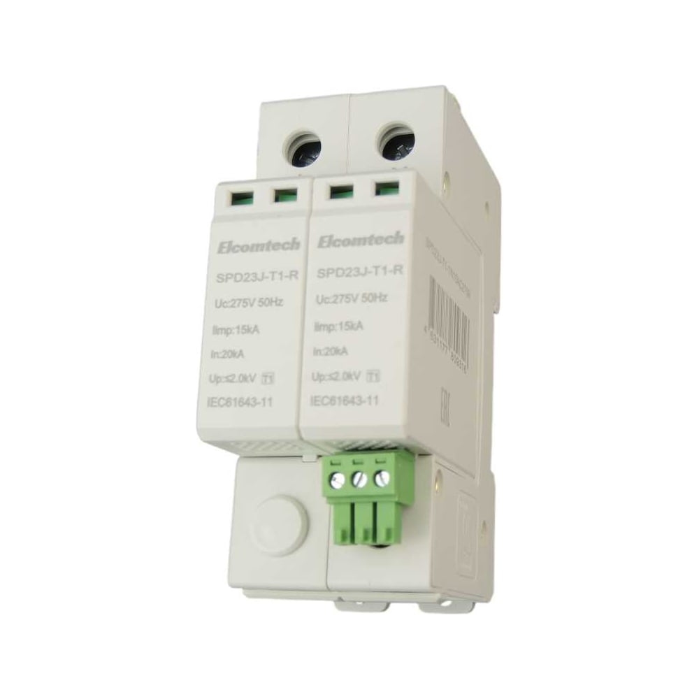 Изображение товара Устройство защиты импульсных перенапряжений ELCOMTECH SPD23J-T1-1N15AC275R