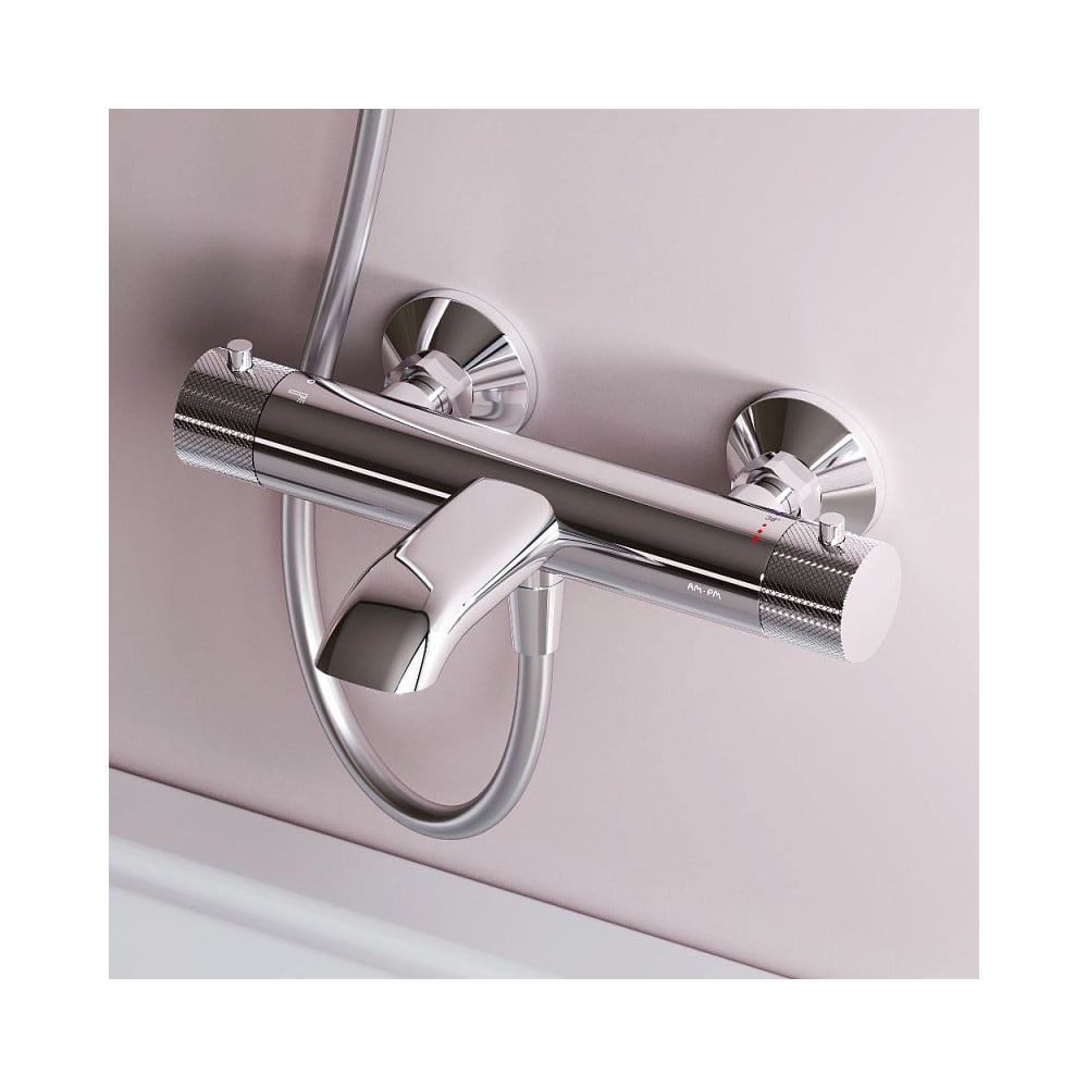 Изображение товара Смеситель для ванной AM.PM Libre с термостатом, хром, современный дизайн Изображение товара Смеситель для ванной AM.PM Libre с термостатом, хром, современный дизайн