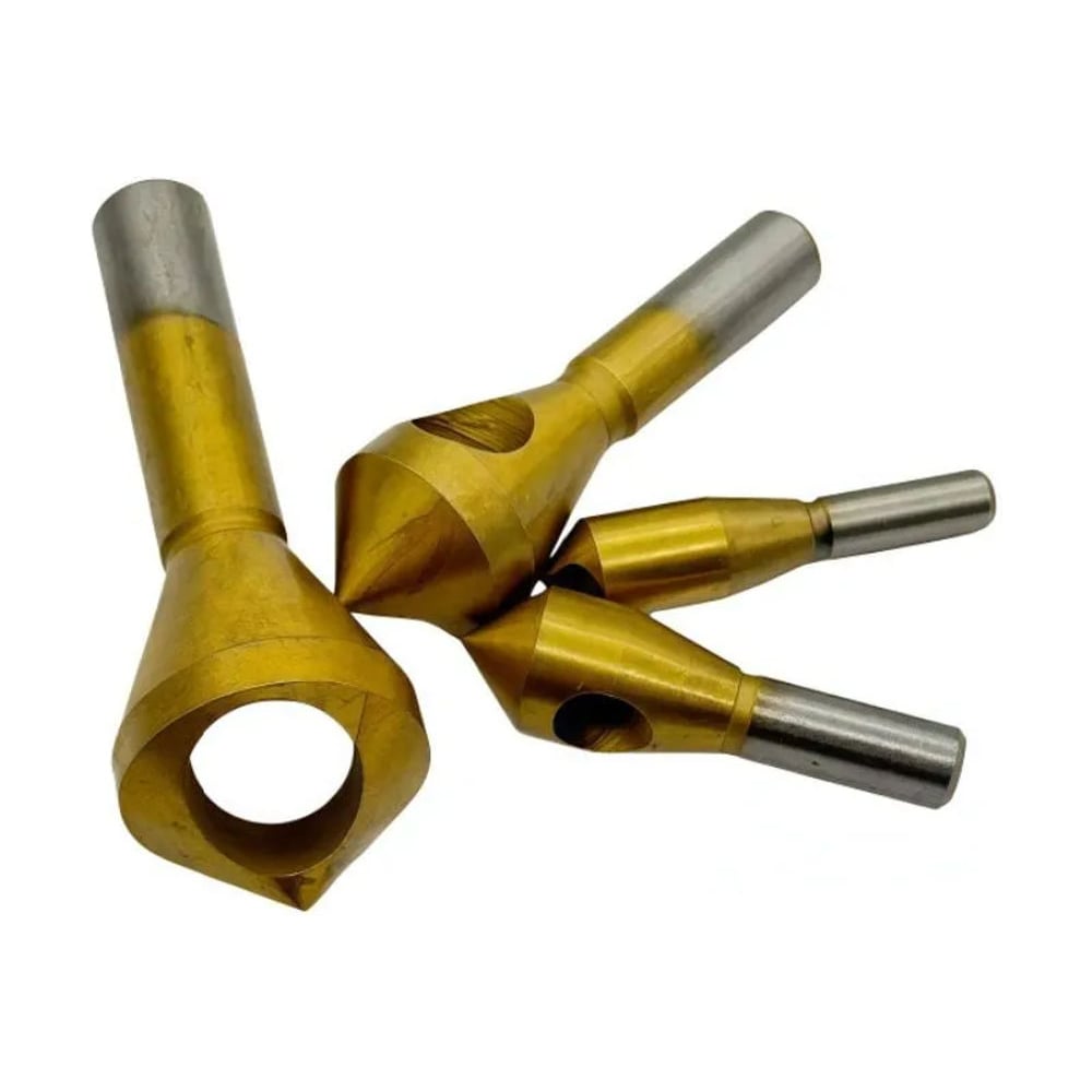 Изображение товара Набор зенкеров по металлу Vitatools 28мм, 21мм, 14мм, 10ммм в наборе 4 штуки sverla-s-zenkerom-4sht