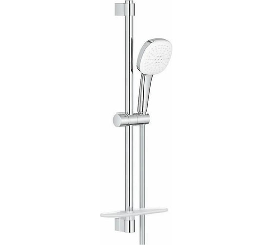 Изображение товара Душевой гарнитур Grohe Tempesta Cube 110 с мыльницей, 2 режима струи, душевая штанга 600 мм, 13,5 л/мин, хром 27928003