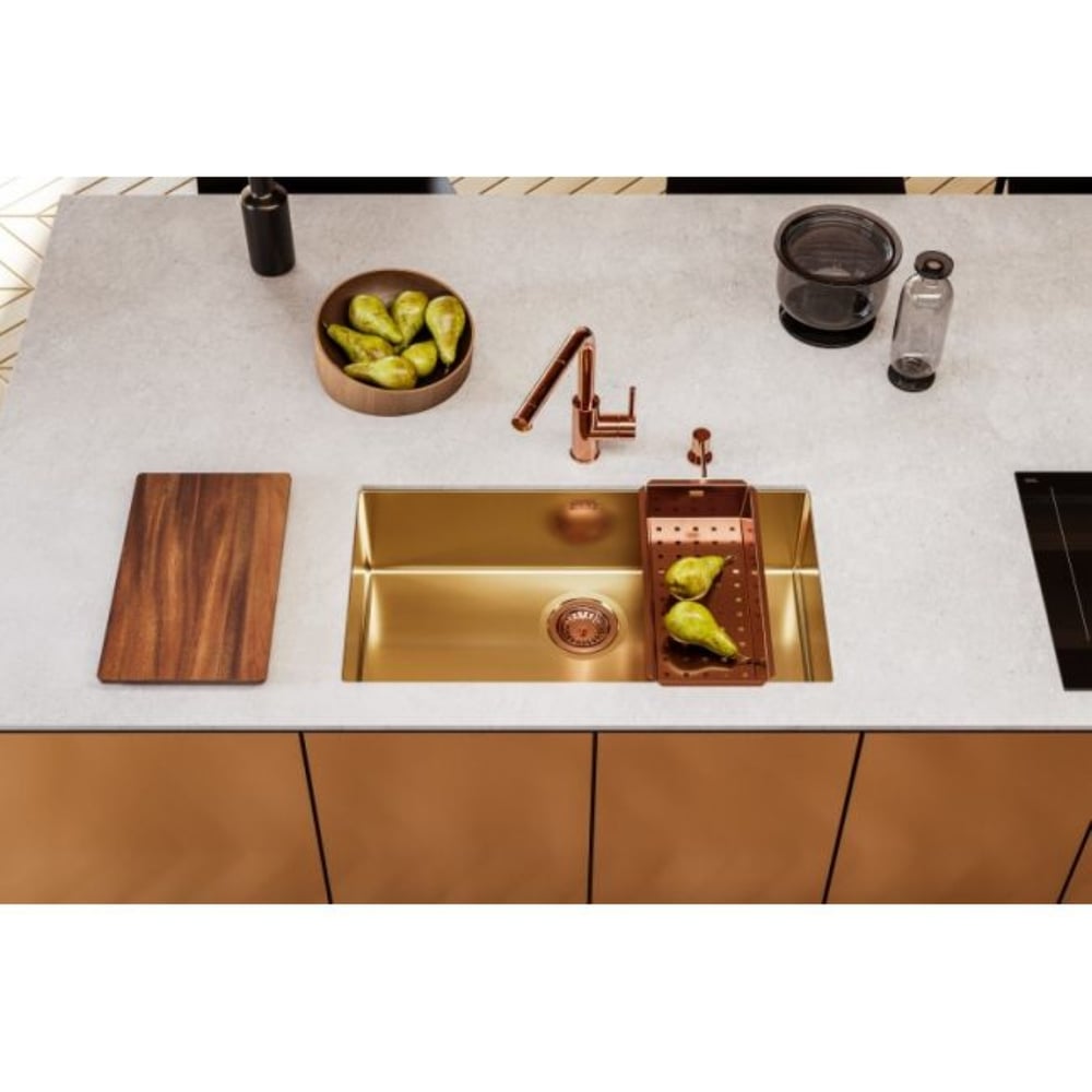 Изображение товара Мойка ALVEUS QUADRIX MONARCH BRONZE 740x400x200 с переливом Изображение товара Мойка ALVEUS QUADRIX MONARCH BRONZE 740x400x200 с переливом