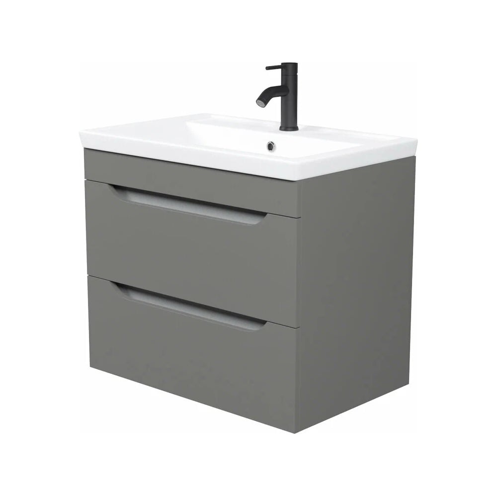 Изображение товара Тумба с умывальником Sky 70 IDDIS Sky 70 см серый с двумя ящиками