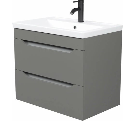 Изображение товара Тумба с умывальником подвесная IDDIS Sky 70 см, серый SKY70G0i95K