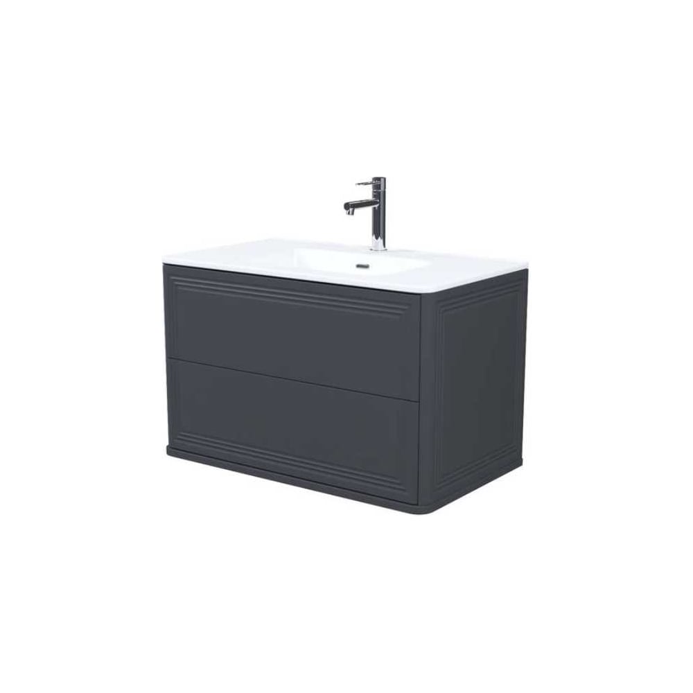 Изображение товара Тумба с умывальником подвесная IDDIS Oxford Neo 80 см, темно-серый OXN80D0i95K