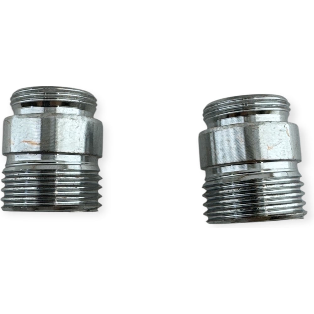 Изображение товара Переходник с корпуса смесителя на излив GRIALE 1/2 х М18, латунь никелированная, 2шт /уп DK418