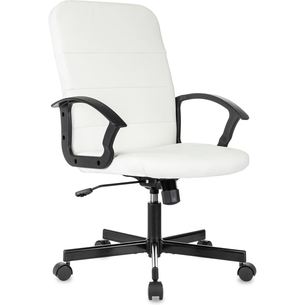 Изображение товара Кресло Бюрократ Triest белый экокожа, крестовина металл черный 2100138