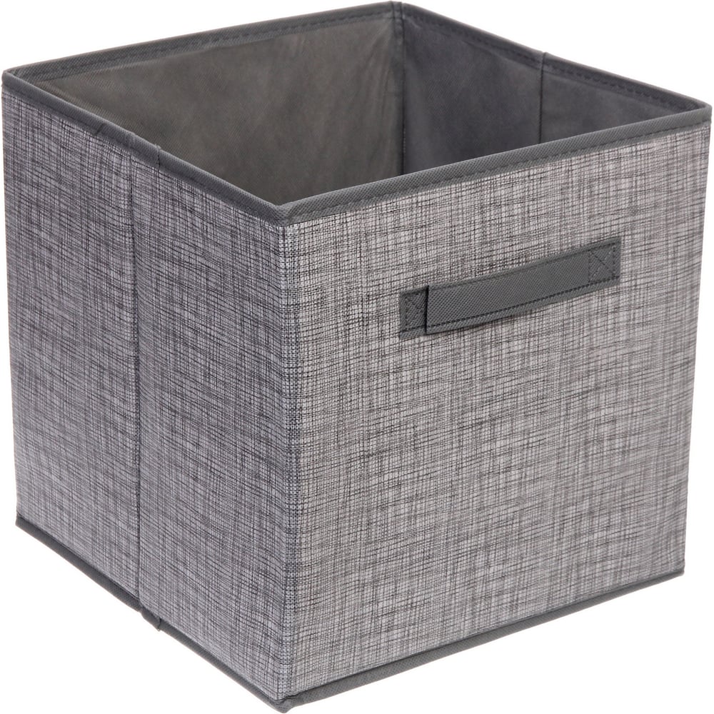 Изображение товара Короб-органайзер складной для хранения вещей Селфи ЭФОЛТ, цвет пыльно-серый, 28х28х28 см 834-282