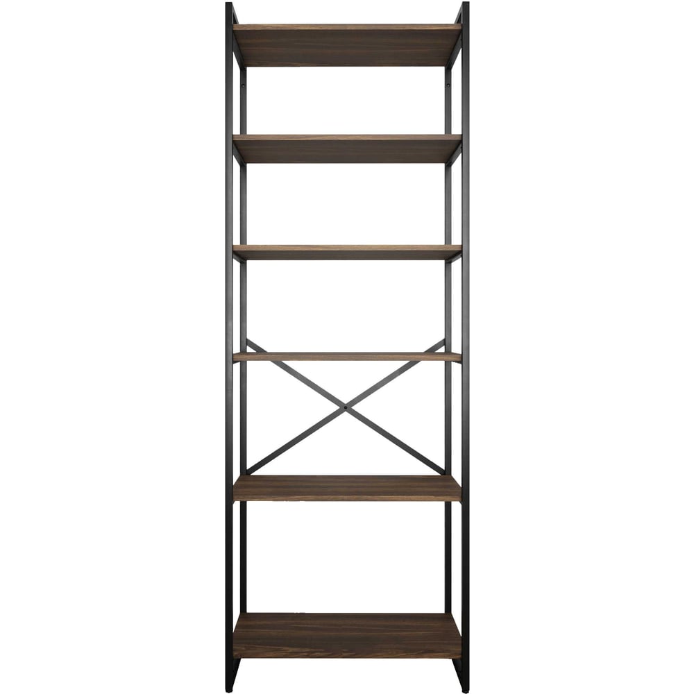 Изображение товара Стеллаж Металл-Завод GUTTA 196х69х34 см, с шестью полками, коричневый, чёрный GS19669346B2
