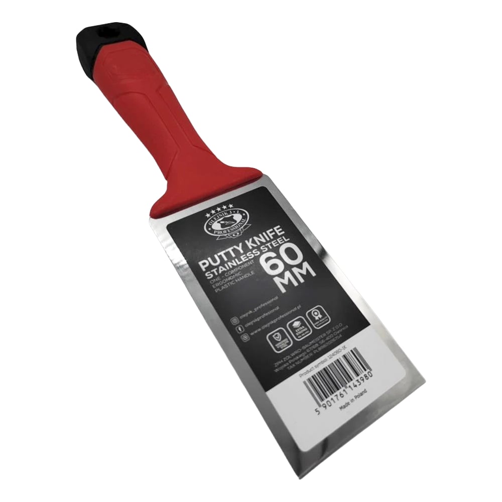 Изображение товара Шпатель малярный Olejnik закаленная нержавеющая сталь 60 мм