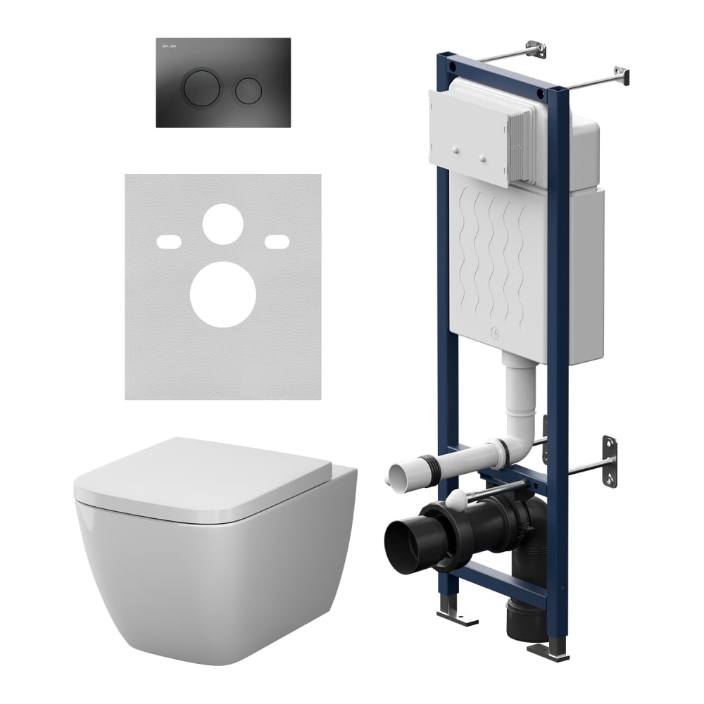 Изображение товара AM.PM ErgoFit: унитаз Gem Aquaspin с клавишей L, безободковый, белый