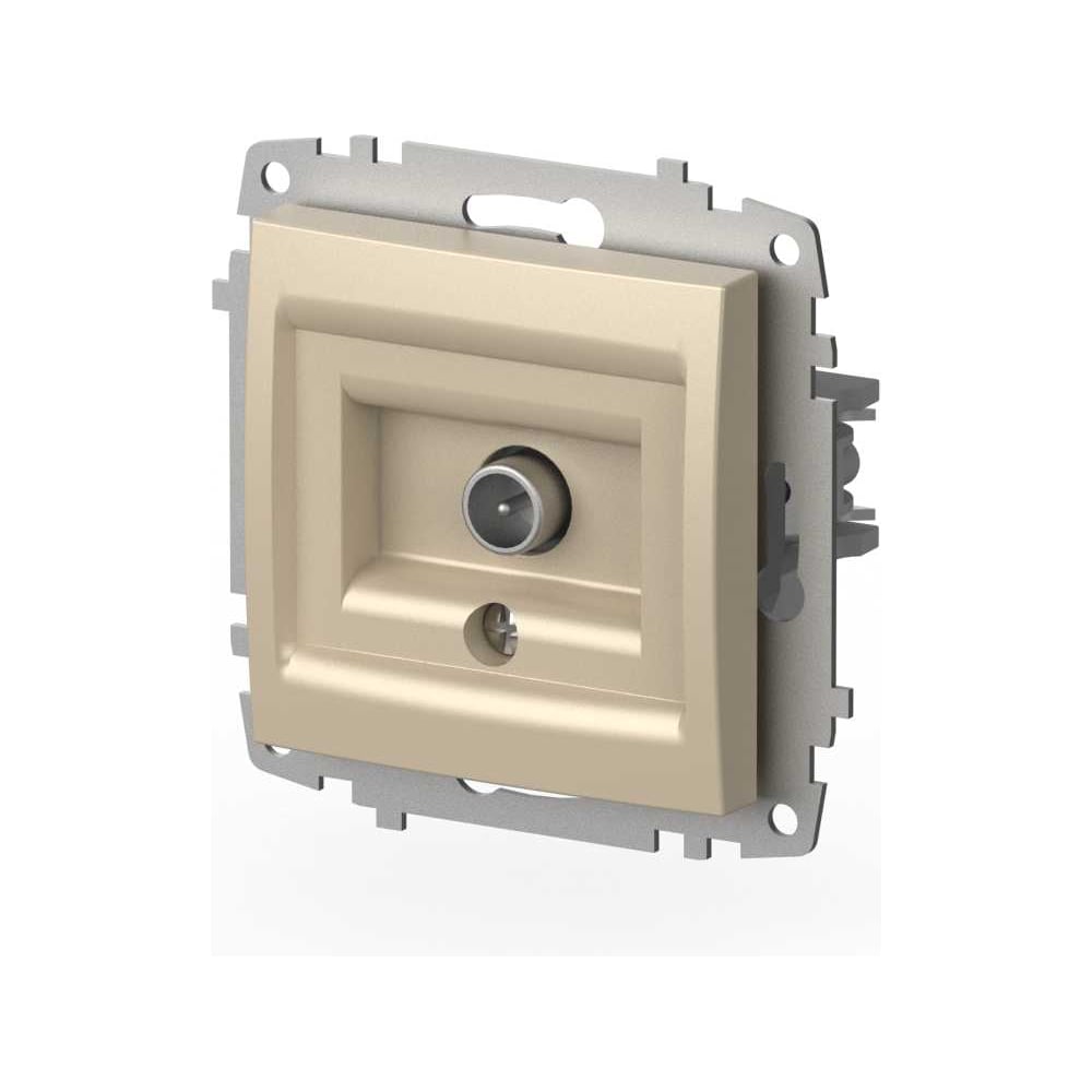 Изображение товара Розетка для TV ELBI Zena Vega слоновая кость, с экраном, кoнцевая M+K 609-012500-273