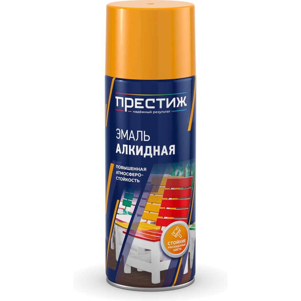 Изображение товара Краска аэрозольная алкидная ПРЕСТИЖ, высокоглянцевая, 520 мл, слоновая кость. 281261