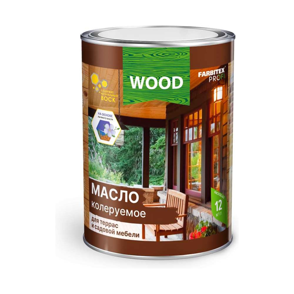 Изображение товара Масло колеруемое для террас и садовой мебели ABC FARBEN бесцветный, 3 л, JOY 4100 4100022558