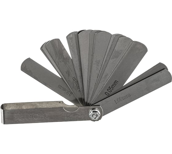 Изображение товара Комплект щупов Thorvik TG25 25 пластин 0.04-1 мм 53379