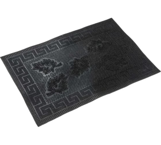 Изображение товара Придверный коврик грязезащитный резиновый QZRP 40x60 см (20шт) Коврик придверный 40х60см 8мм пять листьев (20шт)