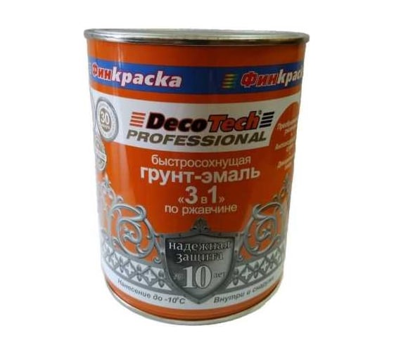 Изображение товара Грунт-эмаль DecoTech 3в1, графит под RAL7024, 10кг, oсновной 00-01101222