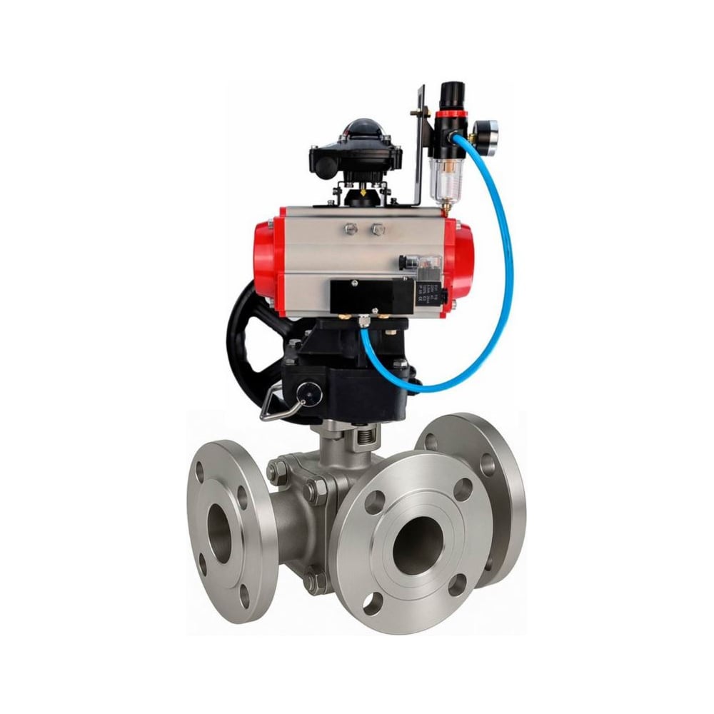 Изображение товара Кран шаровой DN80 316-316-PTFE-FP-3L-F-ISO-H HYMT