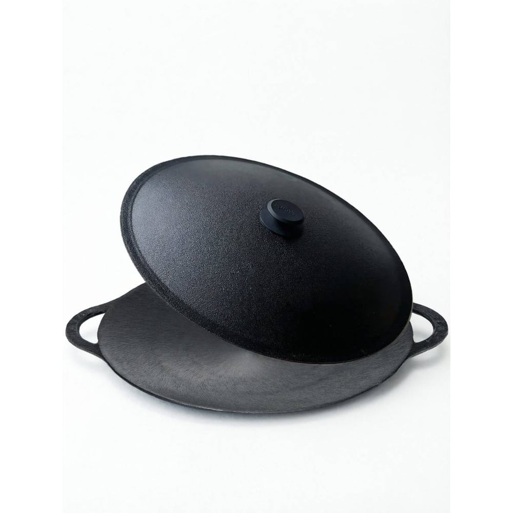 Изображение товара Садж Davr Metall 55 см с крышкой - чугун, безупречное тепло и прочность