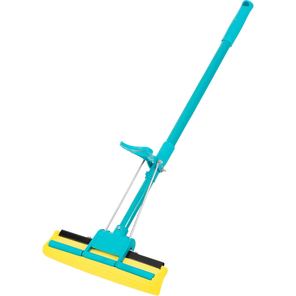 Изображение товара Швабра PALISAD Home 93581 Швабра с отжимом и губкой ПВА (бирюзовый) 110 см