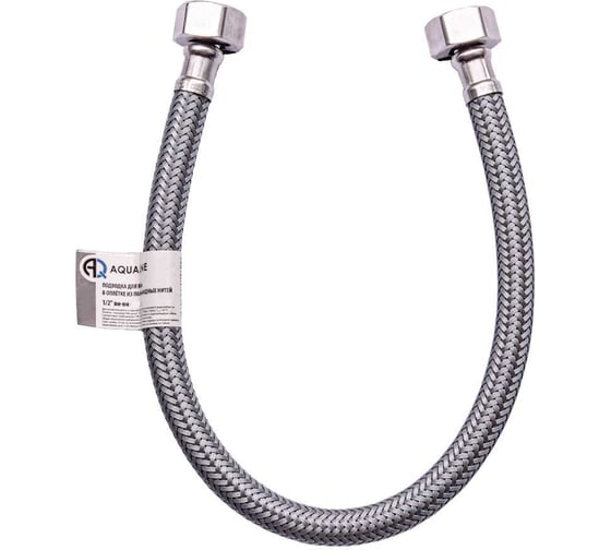 Изображение товара Подводка для смесителя AQUALINE в оплётке из полиамидных нитей 60 см (2 шт.) 05033