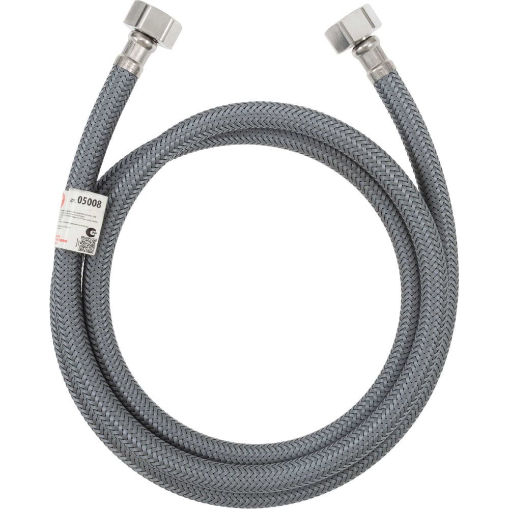 Изображение товара Подводка для воды в оплётке из полиамидных нитей AQUALINE вн-вн 1/2 - 100 см 05006