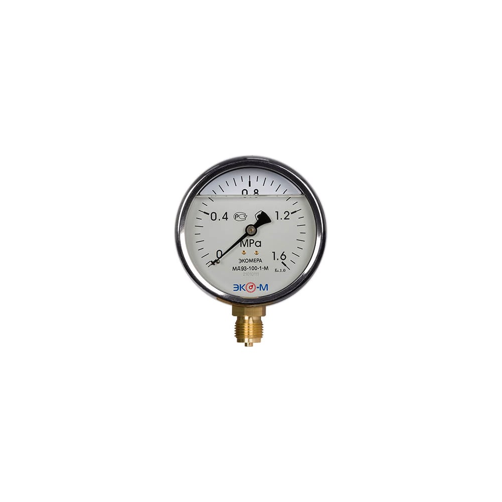 Изображение товара Виброустойчивый манометр ЭКО-М Экомера 100 мм 1.6 МПа G1/2 IP65