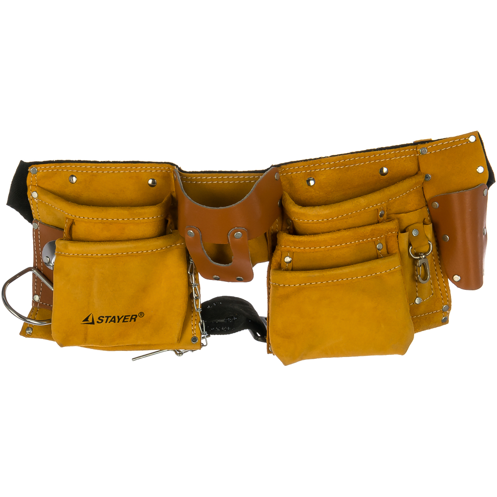 Кожаный пояс для инструментов STAYER кожаный сумка для инструментов stayer