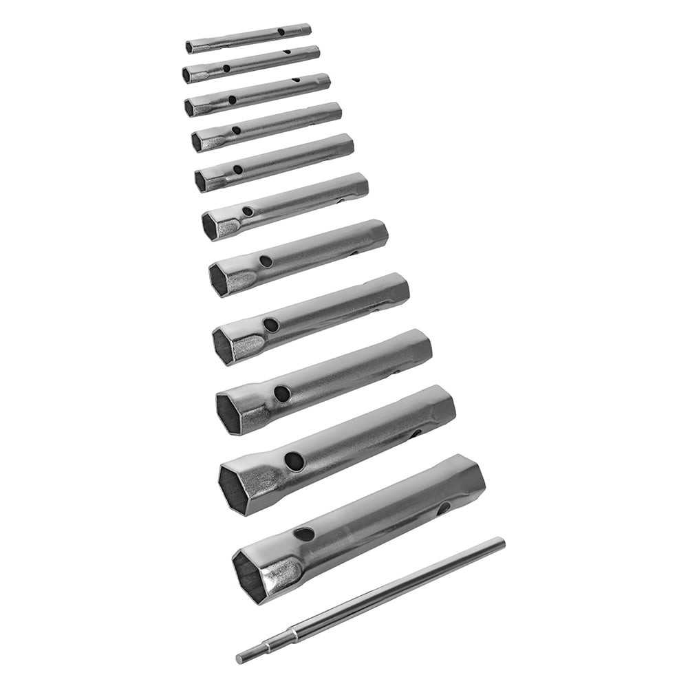 Изображение товара Набор ключей торцевых трубчатых КОБАЛЬТ 12 ШТ: 6 - 32 мм, вороток, чехол-скрутка 924-702