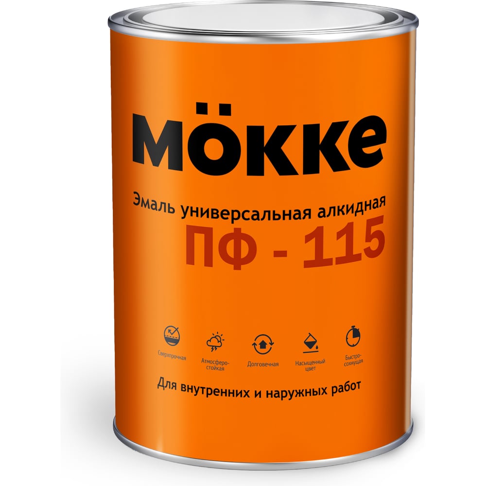 Изображение товара Эмаль алкидная MÖKKE ПФ-115 ОРАНЖЕВЫЙ 2,7 кг
