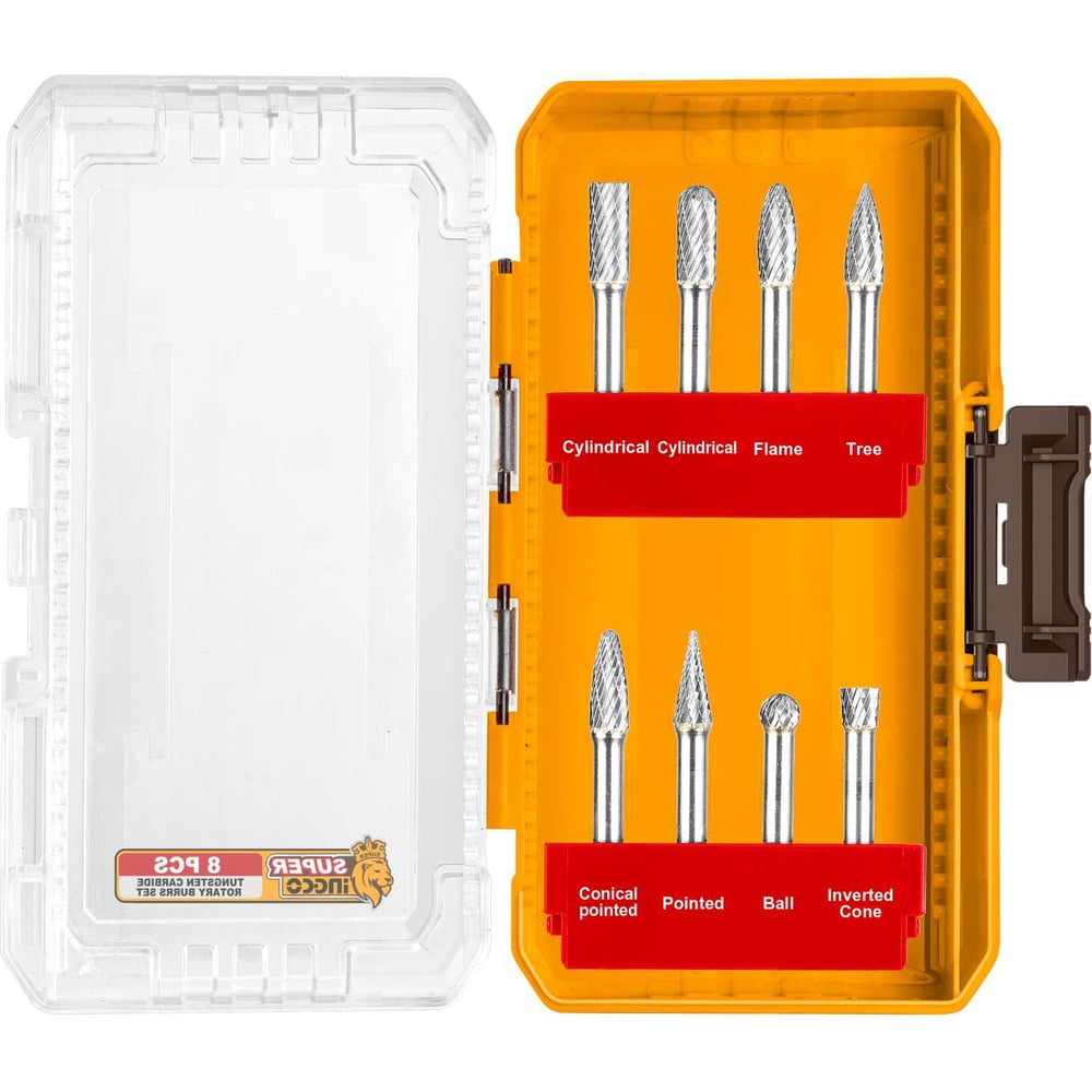 Изображение товара Набор твердосплавных фрез INGCO 8 шт INDUSTRIAL AKDL10801