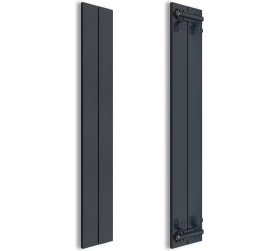Изображение товара Радиатор отопления алюминиевый MIVARMO вертикальный 2 секции, 1750 мм, графитовый серый, Multiflex центральное MA2-1750-7024-MC