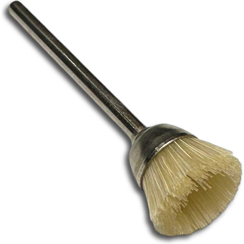 Изображение товара Щетка миниатюрная чашечная Lessmann 15х5мм, хвостовик 3мм, белый ворс 430001WB