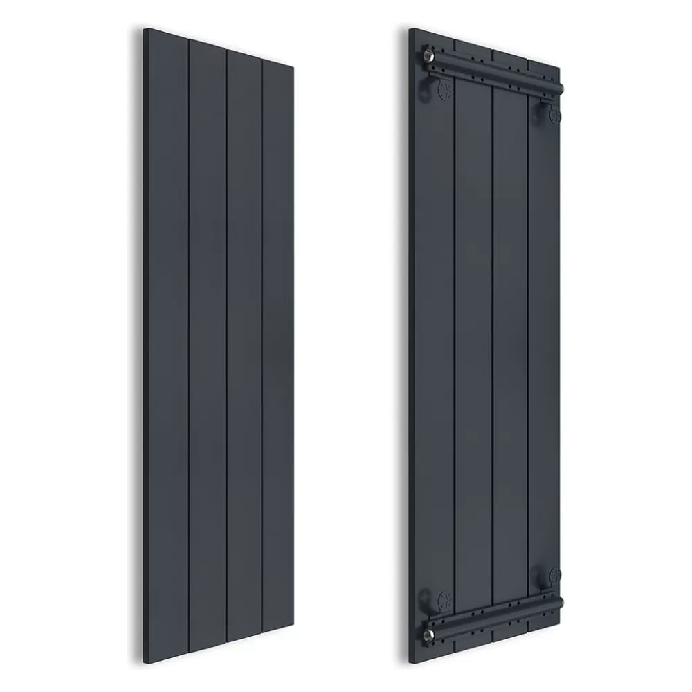 Изображение товара Радиатор отопления алюминиевый MIVARMO вертикальный 4 секции, 1500 мм, графитовый серый, Multiflex правое MA4-1500-7024-MR