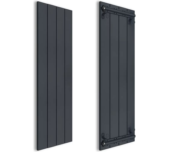 Изображение товара Радиатор отопления алюминиевый MIVARMO вертикальный 4 секции, 1500 мм, графитовый серый, Multiflex центральное MA4-1500-7024-MC