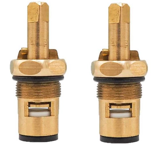 Изображение товара Кран-букса ARCO DA VELLA под КВАДРАТ, керамика под крест, 180 град, ОТЕЧ. смеситель М18 (НАБОР 2шт) 19456