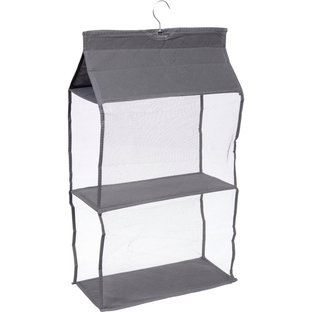 Изображение товара Органайзер подвесной для хранения вещей Селфи ИДЕЯДОМА, цвет серый, 2 секции, 65*40*17см 839-063