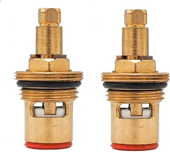 Изображение товара Кран-букса ARCO DA VELLA под КВАДРАТ, керамика под крест, 90 град, низкий шток, имп. смесит 1/2 (НАБОР 2шт) 19457