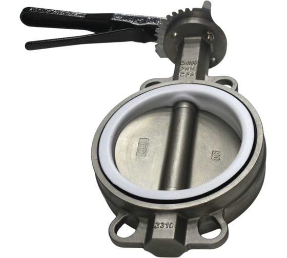 Изображение товара Затвор дисковый межфланцевый NEWKEY AISI304, DN150 (6), PN16, PTFE NK-DZis150