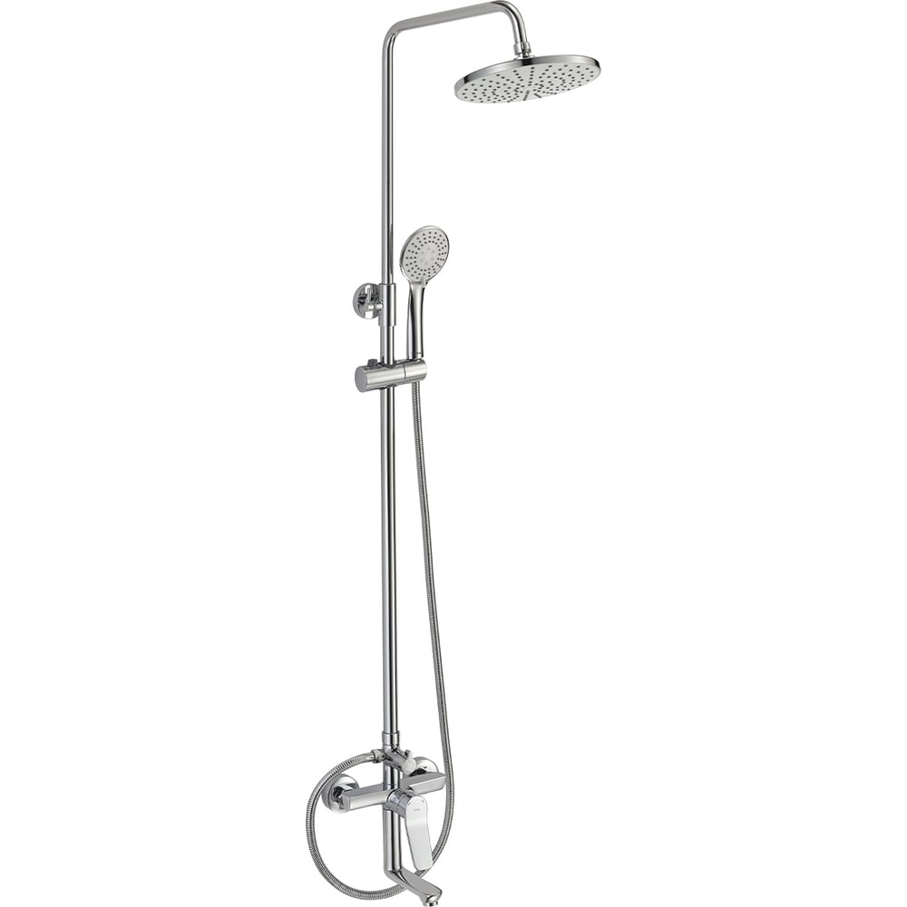 Изображение товара Душевая система Milardo Enjoy ENJSB3FM06 с тропическим верхним душем, хром