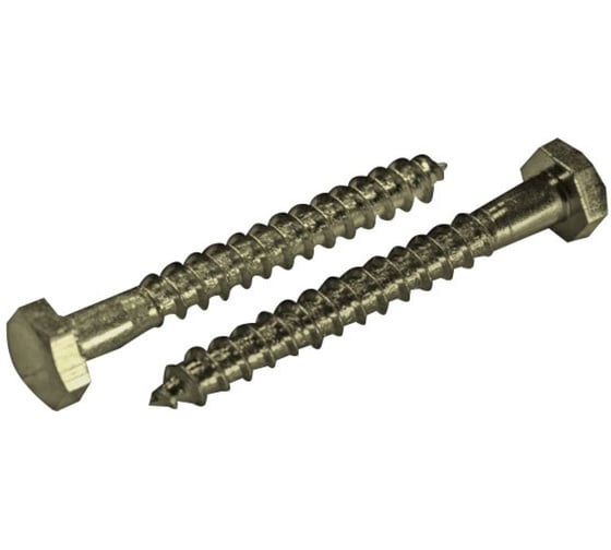 Изображение товара Сантехнический шуруп ЦКИ Глобал DIN 571, 10x80, A2, SW17, 25 шт. 74406