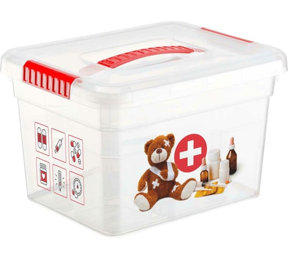 Изображение товара Ящик органайзер FunBox Аптечка 10л с ручкой 2 лотка S 47019