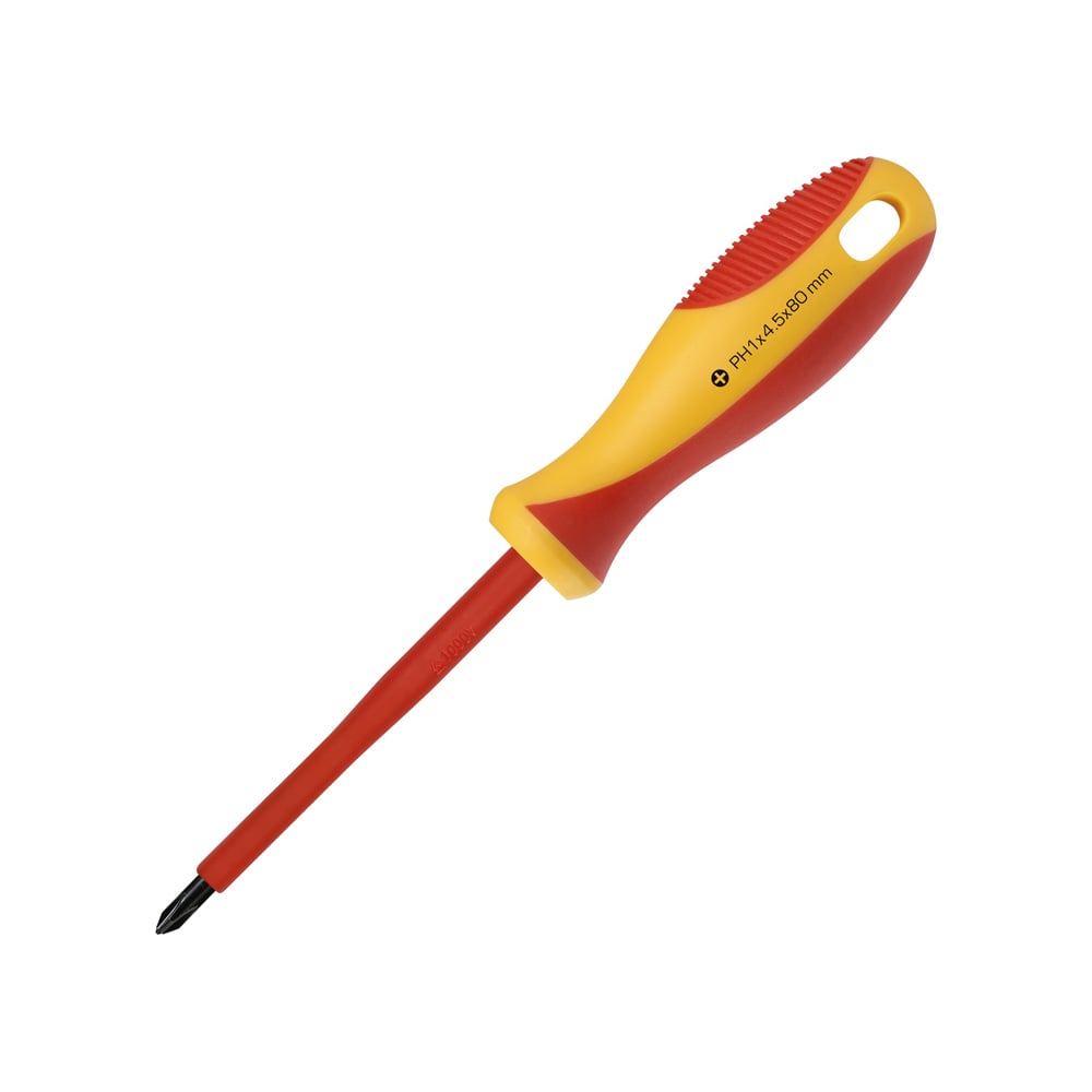 Диэлектрическая крестовая отвертка Smartbuy PH1x80, до 1000 В, VDE SBT-SCI-PH1x80P1