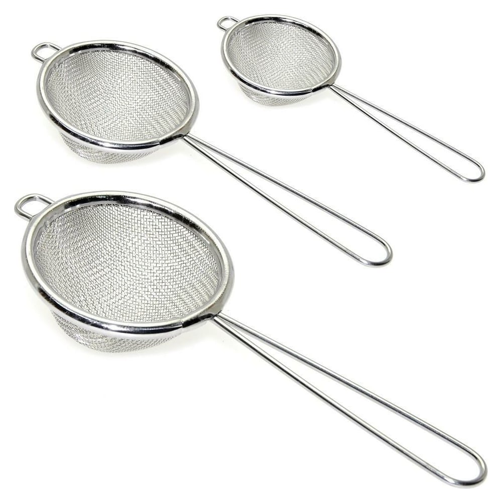 Изображение товара Набор сит МУЛЬТИДОМ 3 шт диаметр 7,8,9 см хромированная сталь