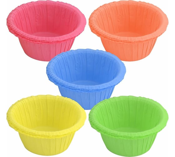 Изображение товара Бумажная форма для выпечки МУЛЬТИДОМ Маффин набор 25 шт диаметр 7,5 см, высота 3,5 см МТ8-99