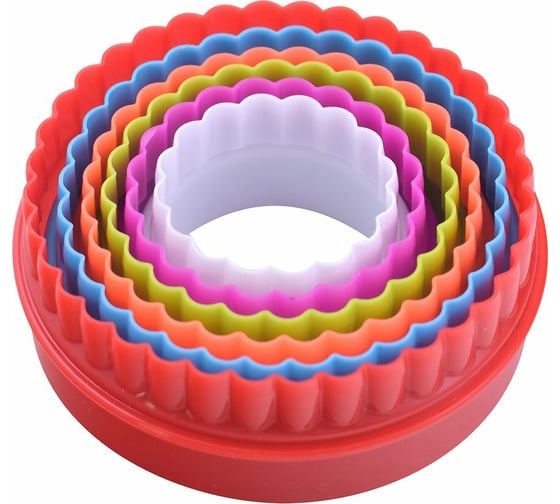 Изображение товара Набор кулинарных форм МУЛЬТИДОМ Круг 6 шт диаметр 5х10 см MS8-84