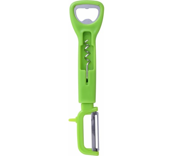 Изображение товара Овощечистка МУЛЬТИДОМ с открывалкой и штопором 2 цвета AN53-130