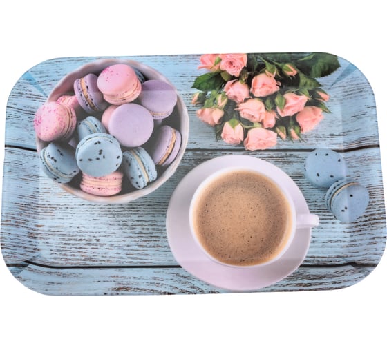 Изображение товара Сервировочный поднос Mallony FANTASIA размер 28,9x18,9x1,8 см, из термостойкого пластика с дизайном 008259