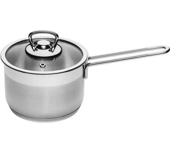 Изображение товара Ковш КАТЮША София нержавеющая сталь, 14 см, 1,4 л, стеклянная крышка 9940-140-0